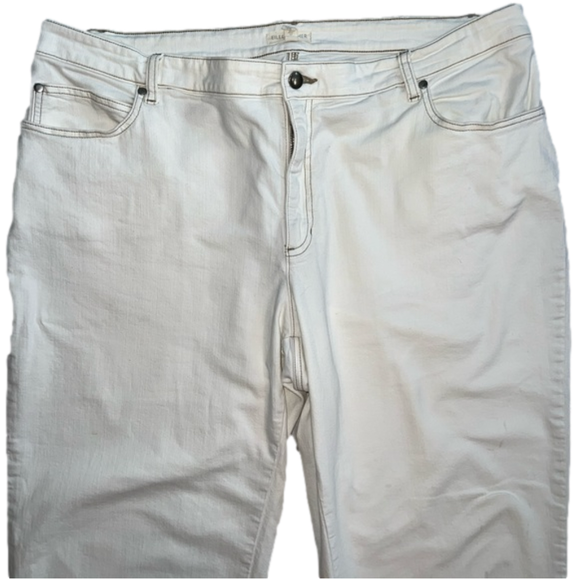 EUC Eileen Fisher Women's White Ankle Cropped Jeans - Picture 2 of 10